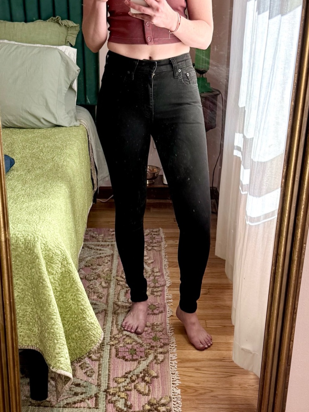 Levi's Women's 721 High Rise Skinny Black Jeans 26